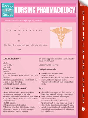 cover image of Nursing Pharmacology